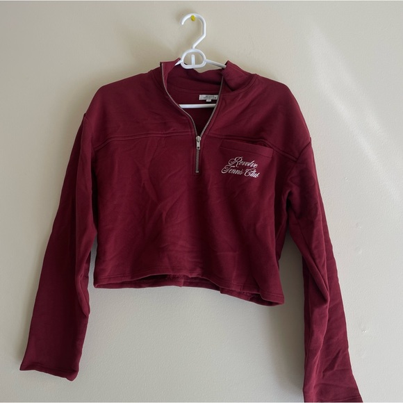 Revolve Tennis Club Half Zip Sweatshirt - Picture 2 of 4